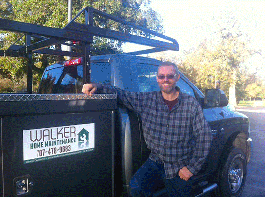 Photo of Bryan Walker and his truck.